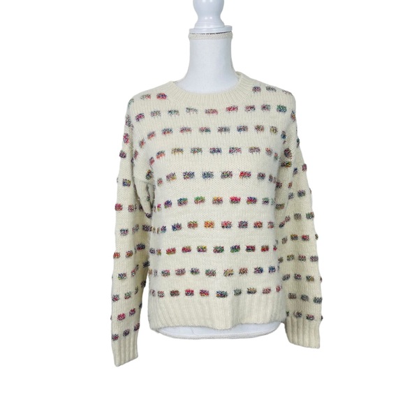 Moth by Anthropologie Metallic Check Sweater Size XS - Picture 13 of 14